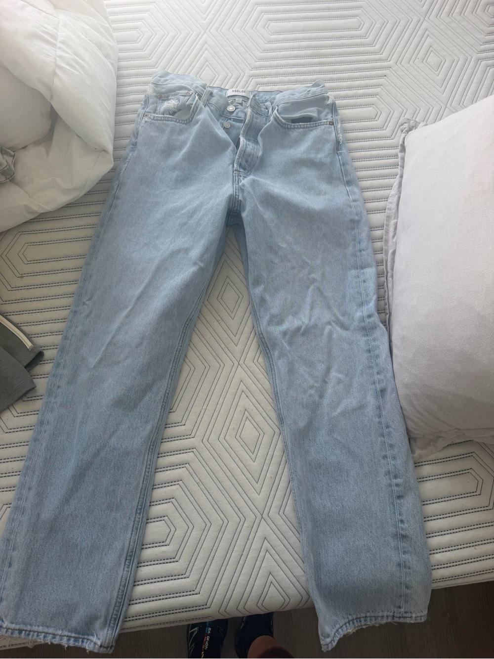 Agolde Light Blue Straight Leg Jeans